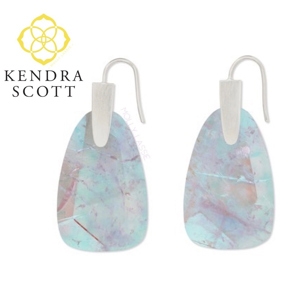 KENDRA SCOTT AMETHYST DICHROIC GLASS EARRINGS